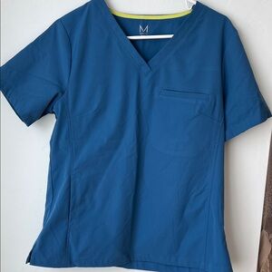 NWOT , Blue V-Neck Women's scrub Top and scrub pants 
Medium size